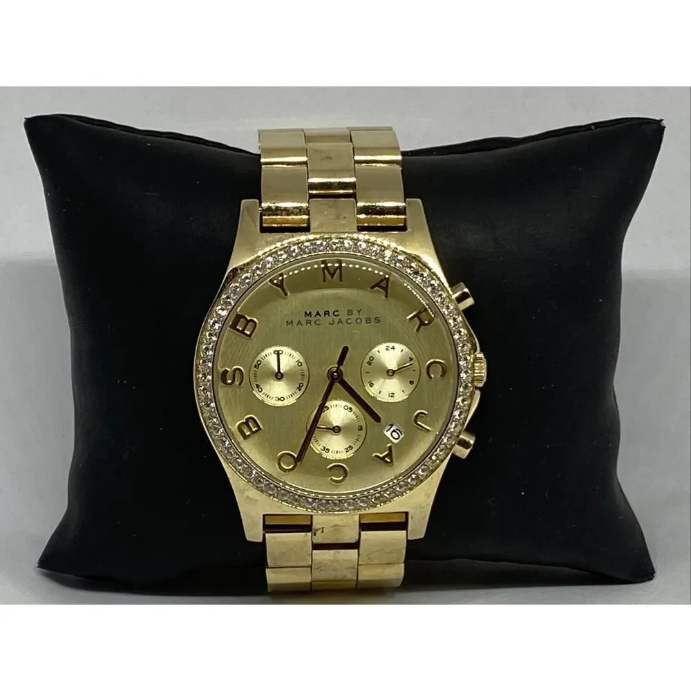 Marc Jacobs MBM3105 Women's Gold Stainless Steel Analog Dial Quartz Watch XX899